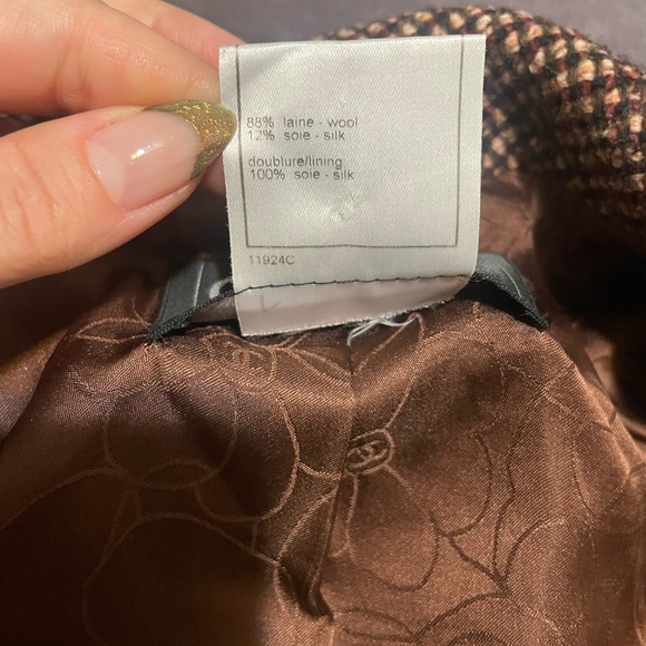 Chanel suit set fall 2001 , cropped jacked high waist shirt size 34 tweed - Picture 5 of 17